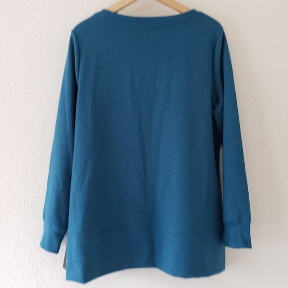 NWT - Ideology Athleisure Side-Zipper long Sleeve Top - Size L - Picture 3 of 6